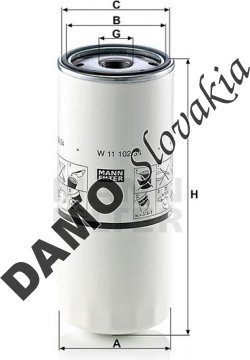 Olejový filter MANN FILTER W 11 102/34