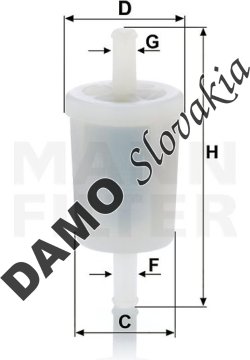 Palivový filter MANN FILTER WK 3002