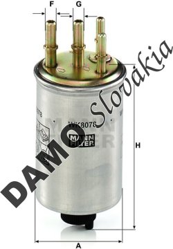 Palivový filter MANN FILTER WK 8078