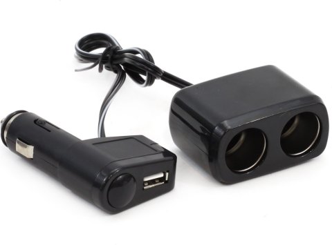 AMIO rozdvojka autozapaľovača + USB