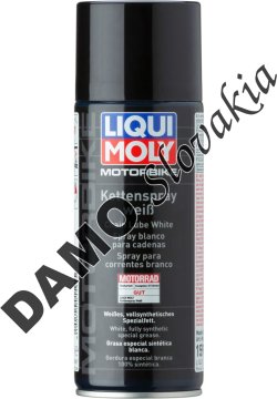 Biely tuk na reťaze motocyklov - 400ml