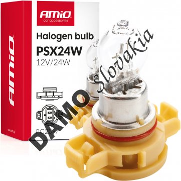 AMIO Halogénová žiarovka PSX24W PG20-7 12V 24W
