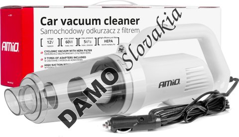AMIO Vysávač do auta 12V 60W HEPA 5kPa