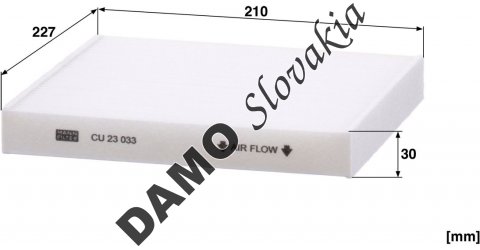 Kabínový filter MANN FILTER CU 23 033