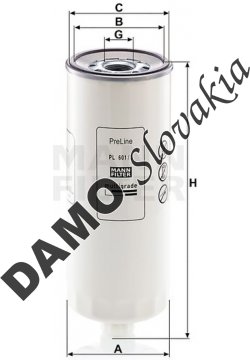 Palivový filter MANN FILTER PL 601/3