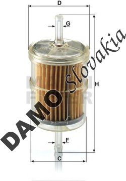 Palivový filter MANN FILTER WK 43/12