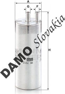 Palivový filter MANN FILTER WK 7012