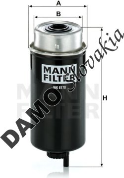 Palivový filter MANN FILTER WK 8170