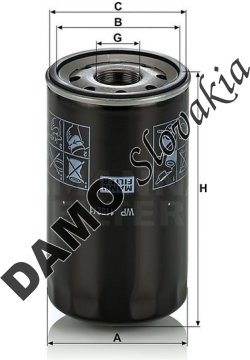 Olejový filter MANN FILTER WP 1152/1