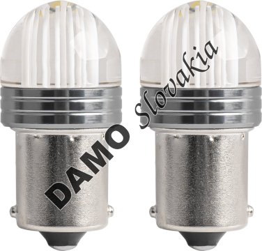 AMIO LED žiarovky STANDARD 9SMD 2835 1156 BA15S P21W 12V Clear White