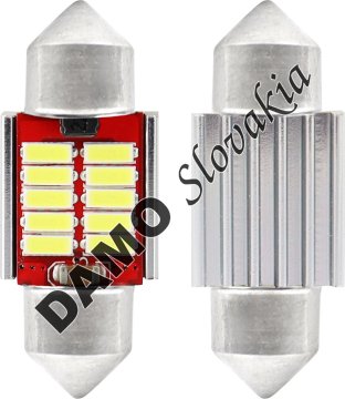 AMIO LED žiarovky CANBUS 4014 10SMD Festoon C5W C10W C3W 31mm 12V/24V White