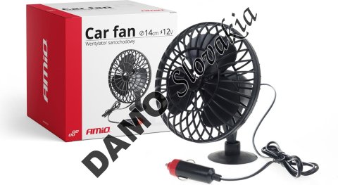 AMIO Ventilátor do auta s prísavkou mini FAN 12V