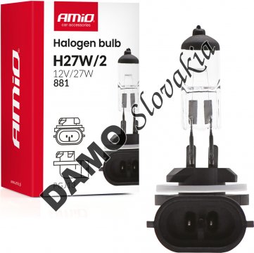 AMIO Halogénová žiarovka H27W/2 881 PGJ13 12V 27W