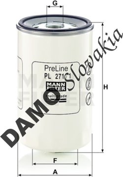 Palivový filter MANN FILTER PL 271/1