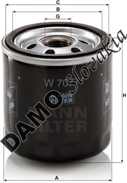 Olejový filter MANN FILTER W 7077