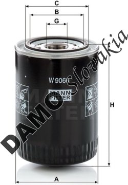 Olejový filter MANN FILTER W 9066