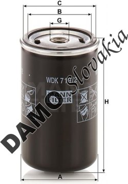 Palivový filter MANN FILTER WDK 719/2