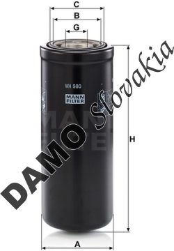 Filter hydrauliky MANN FILTER WH 980