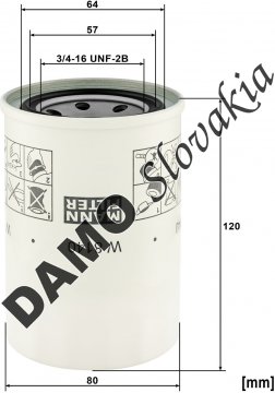 Olejový filter MANN FILTER W 8140