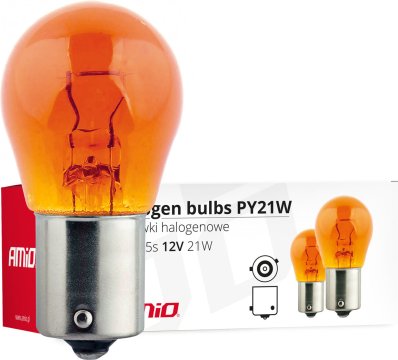 AMIO 12V/21W PY21W BAU15s oranžová