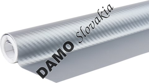 AMIO Karbónová fólia 3D strieborná 30cm x 150cm