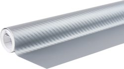 AMIO Karbónová fólia 3D strieborná 30cm x 150cm