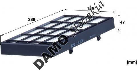Kabínový filter MANN FILTER CU 34 010