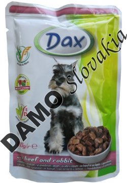 DAX kapsička hovädzie, králičie pre psov - 100g