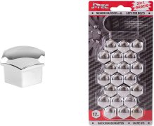 AMIO sada krytiek pre skrutky kolies 17 mm - chrómové