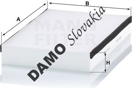 Kabínový filter MANN FILTER CU 36 001