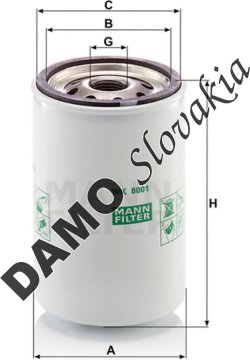 Palivový filter MANN FILTER WK 8001