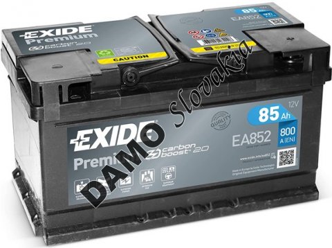 EXIDE PREMIUM 12V 85Ah 800A, EA852