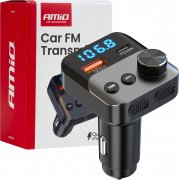 AMIO FM transmitter 1×USB-A 1×USB-C 12/24V