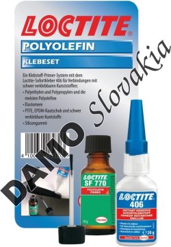Loctite 406 20g + Loctite 770 10ml - polyolefínová sada