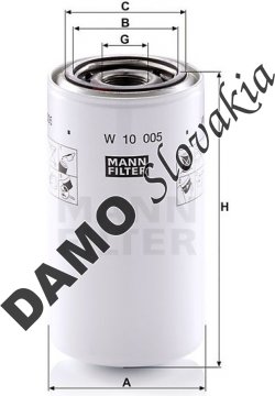 Olejový filter MANN FILTER W 10 005