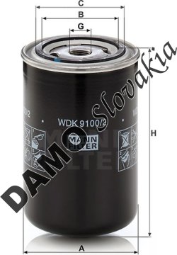 Palivový filter MANN FILTER WDK 9100/2
