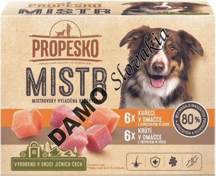 PROPESKO MISTR filetky kuracie a morčacie v omáčke - 12x85g