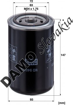 Olejový filter MANN FILTER WD 940/25