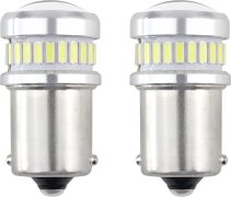 AMIO LED žiarovky CANBUS 3014 24SMD + 3030 6SMD 1156 BA15S P21W R10W R5W 12V/24V White