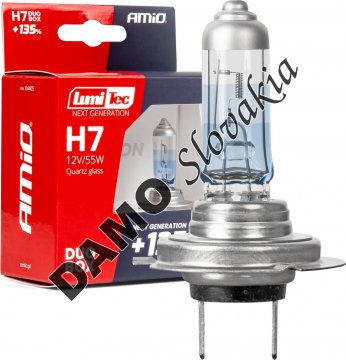 AMIO 12V 55W H7 LumiTec NEXT GENERATION +135% DUO blister