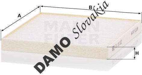 Kabínový filter MANN FILTER CU 18 002