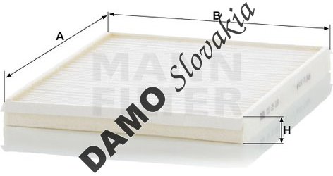 Kabínový filter MANN FILTER CU 25 031