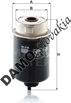 Palivový filter MANN FILTER WK 8166