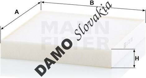 Kabínový filter MANN FILTER CU 22 028
