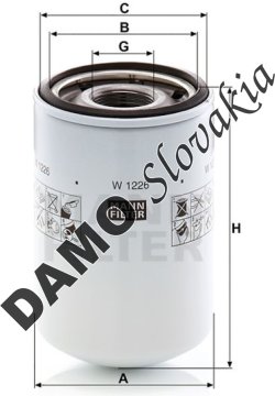 Olejový filter MANN FILTER W 1226