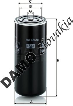 Palivový filter MANN FILTER WDK 962/12