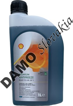 SHELL PREMIUM ANTIFREEZE - nemrznúca kvapalina, modrozelená - 1l