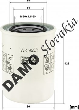Palivový filter MANN FILTER  WK 953/1