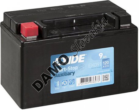 EXIDE AGM 12V 9Ah 120A, EK091