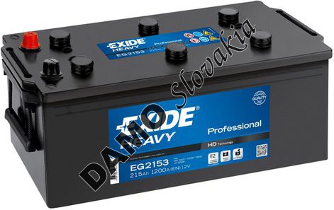 EXIDE PROFESSIONAL HD 12V 215Ah 1200A, EG2153